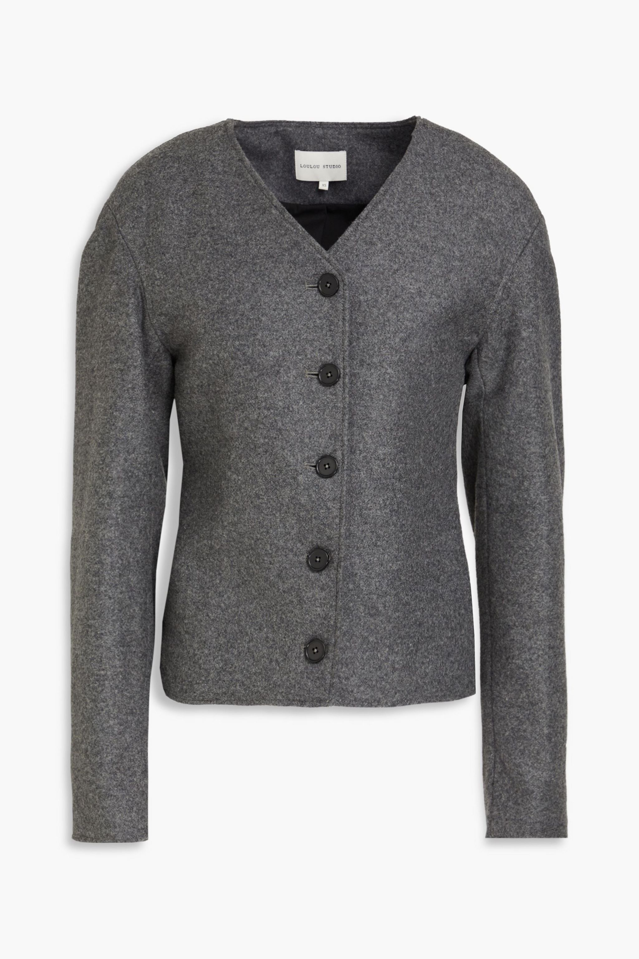 Loulou Studio veste Vega feutre de laine gris foncé