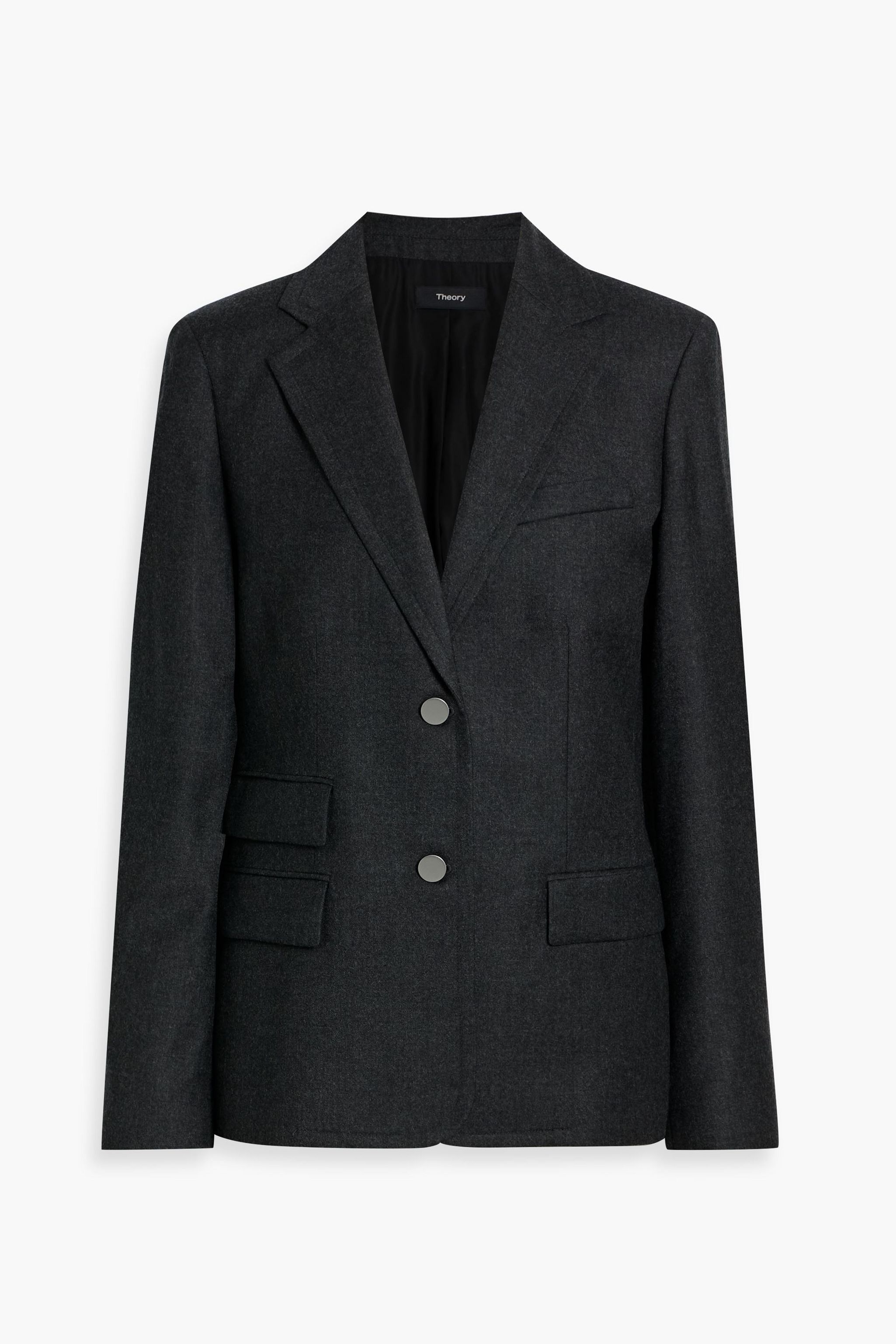 Theory blazer en flanelle de laine anthracite